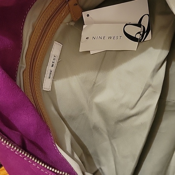 NWT Suede satchel bag by Nine West. - Picture 10 of 13